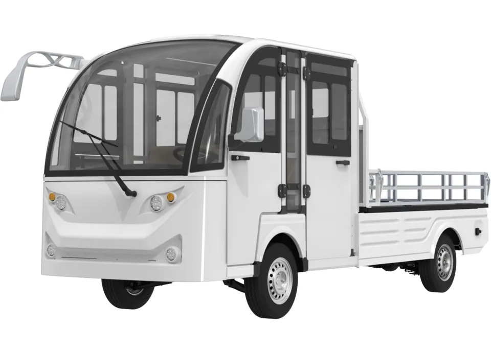 Hauler HL32, flat deck, closed cab · 5 seats, front three-quarter view