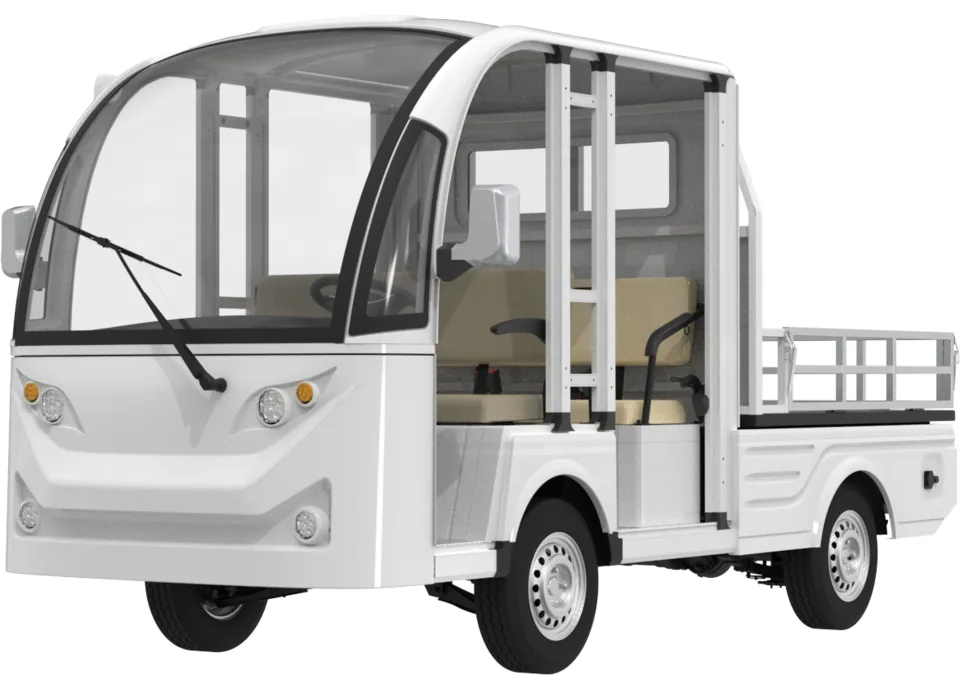 Hauler HL24, flat deck, open cab · 5 seats, front three-quarter view
