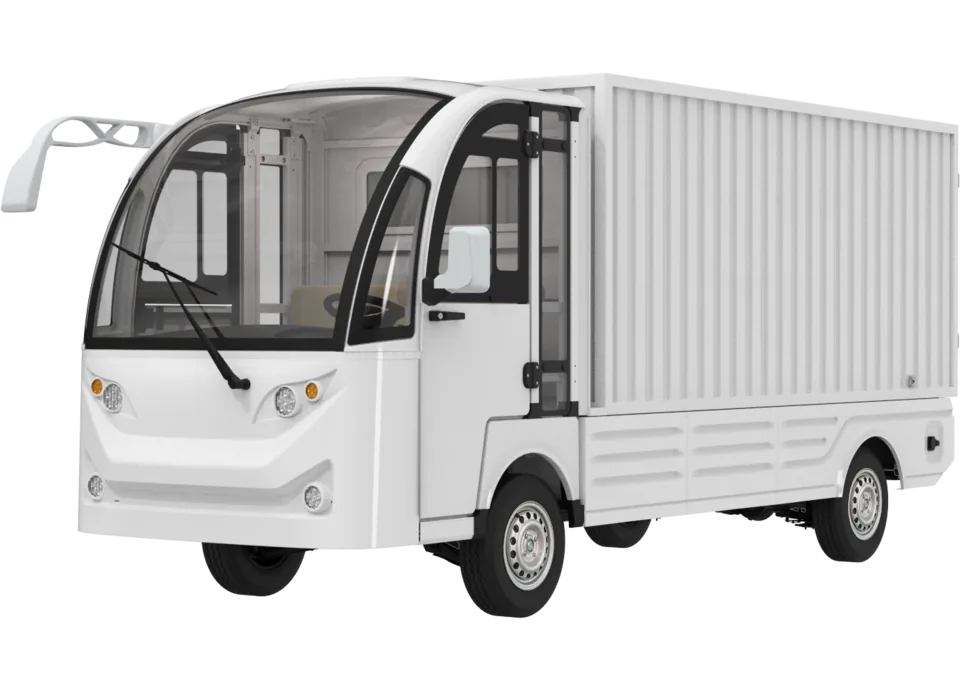 Hauler HL32, cargo box, closed cab · 2 seats, front three-quarter view