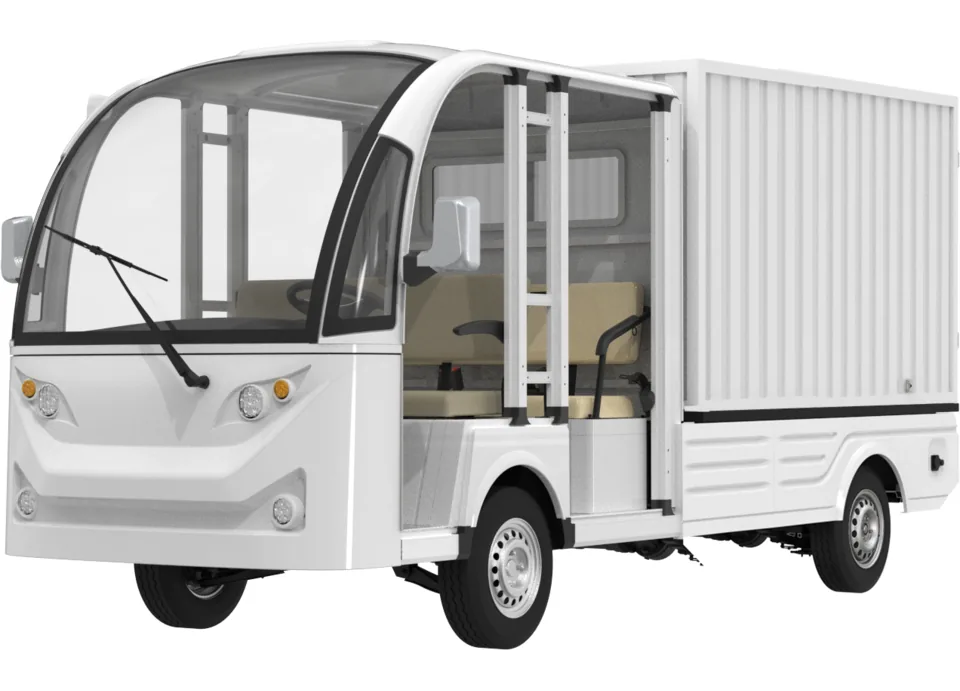 Hauler HL32, cargo box, open cab · 5 seats, front three-quarter view