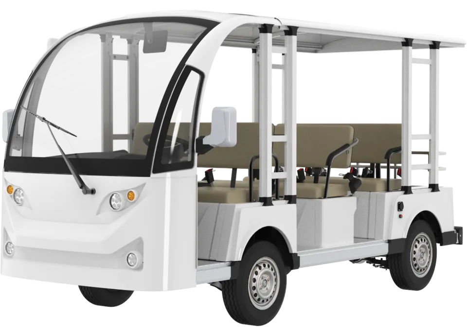 Transit TR8 electric vehicle, front three-quarter view